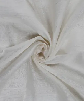 1.4m White Handloom Silk Cotton Fabric