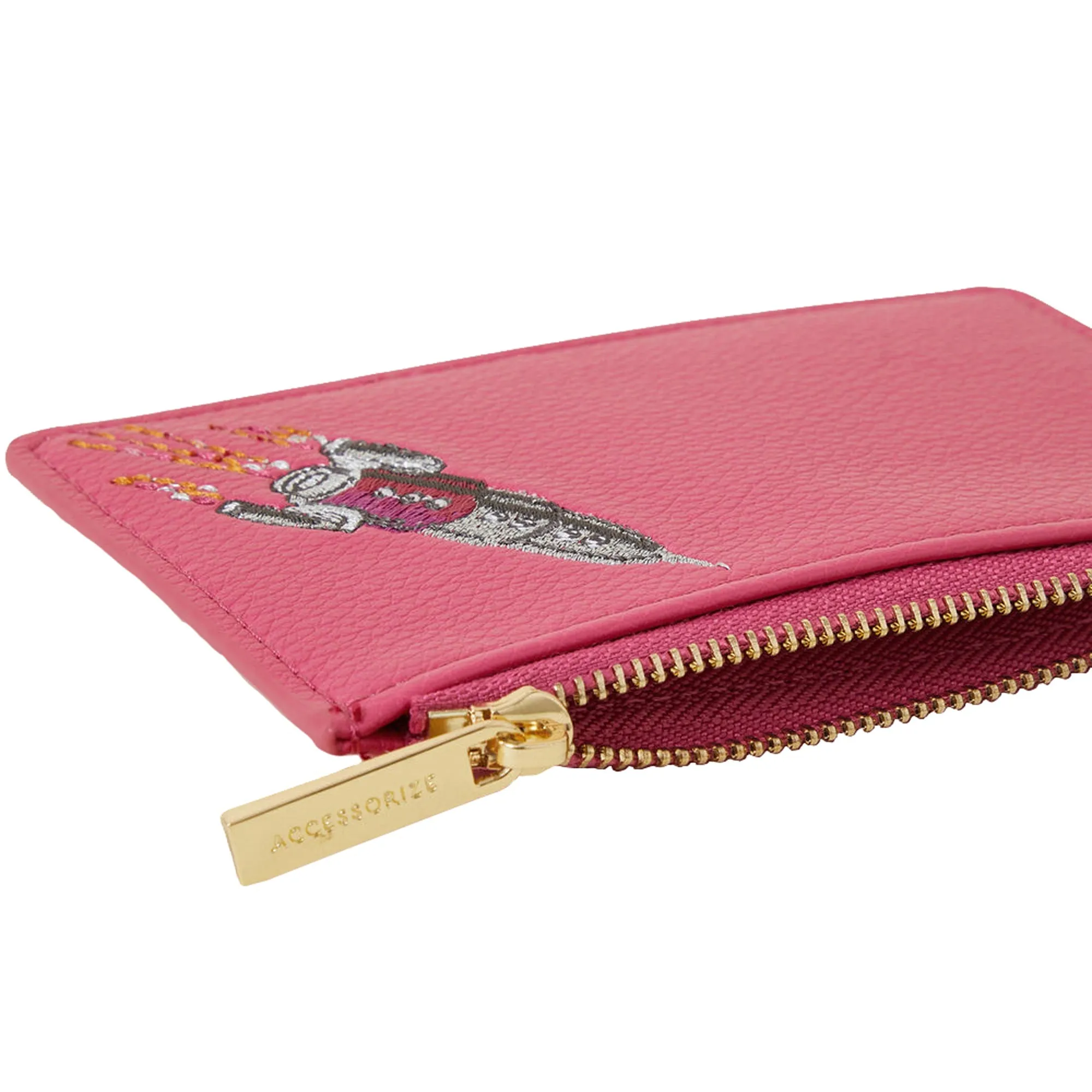 Accessorize London Women's Embroidered Rocket Card Holder