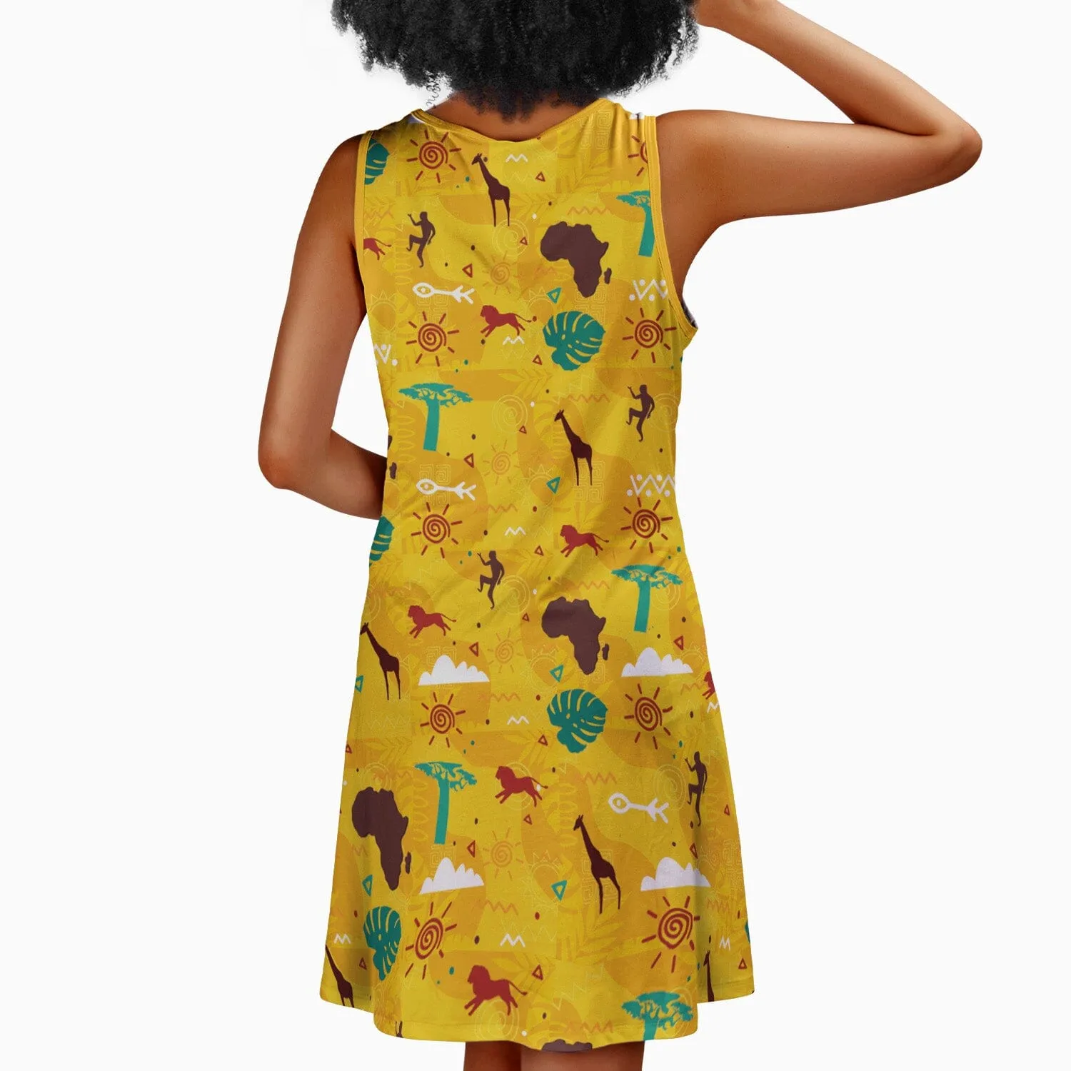 African Symbols Summer Dress