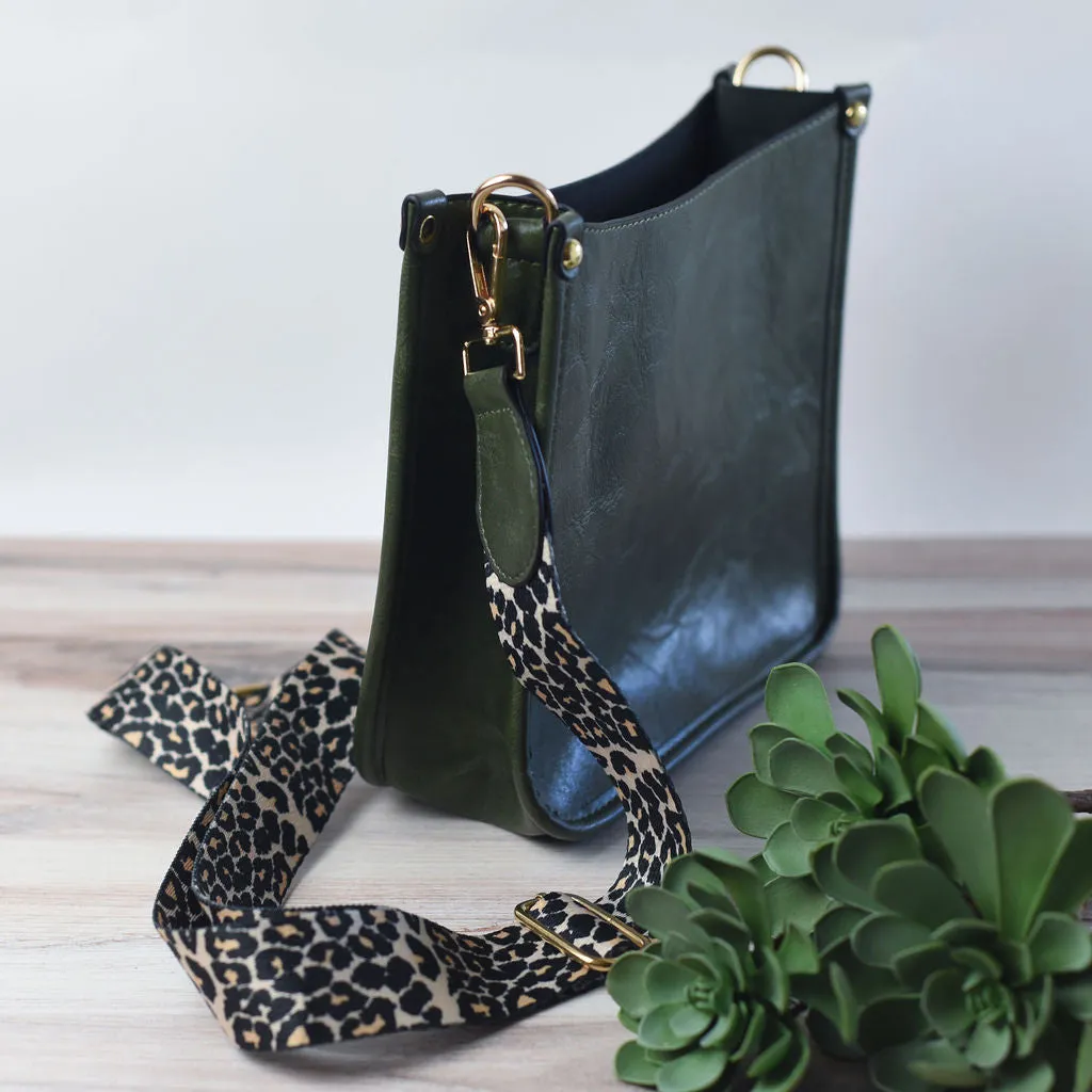 Ainsley Leopard Strap Crossbody Purse