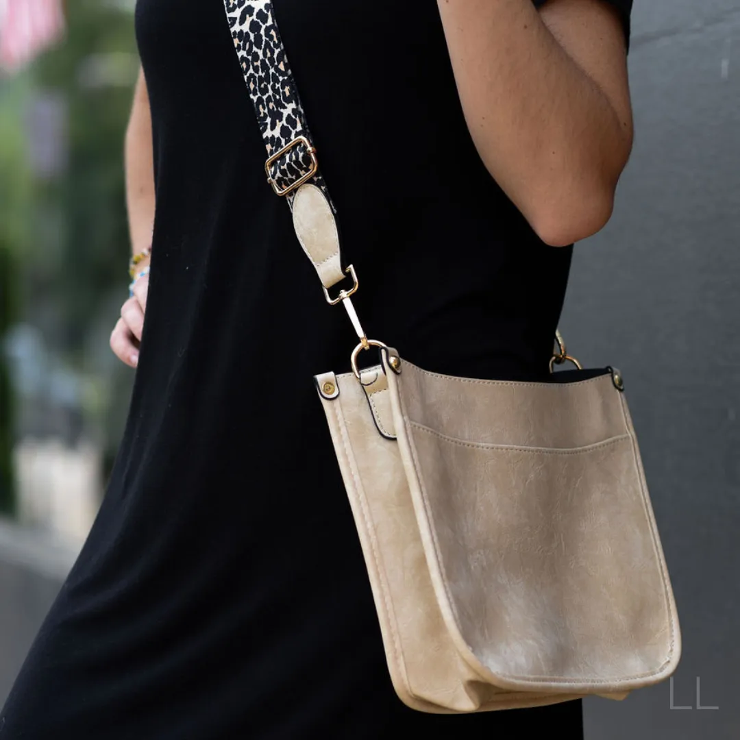 Ainsley Leopard Strap Crossbody Purse