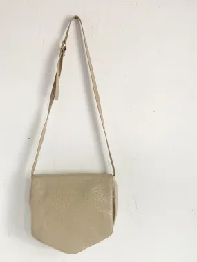 Ann Taylor Bone Leather Cross Body Purse