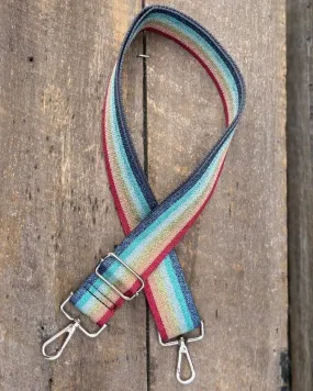 Bag Strap - Glitter Rainbow Stripe