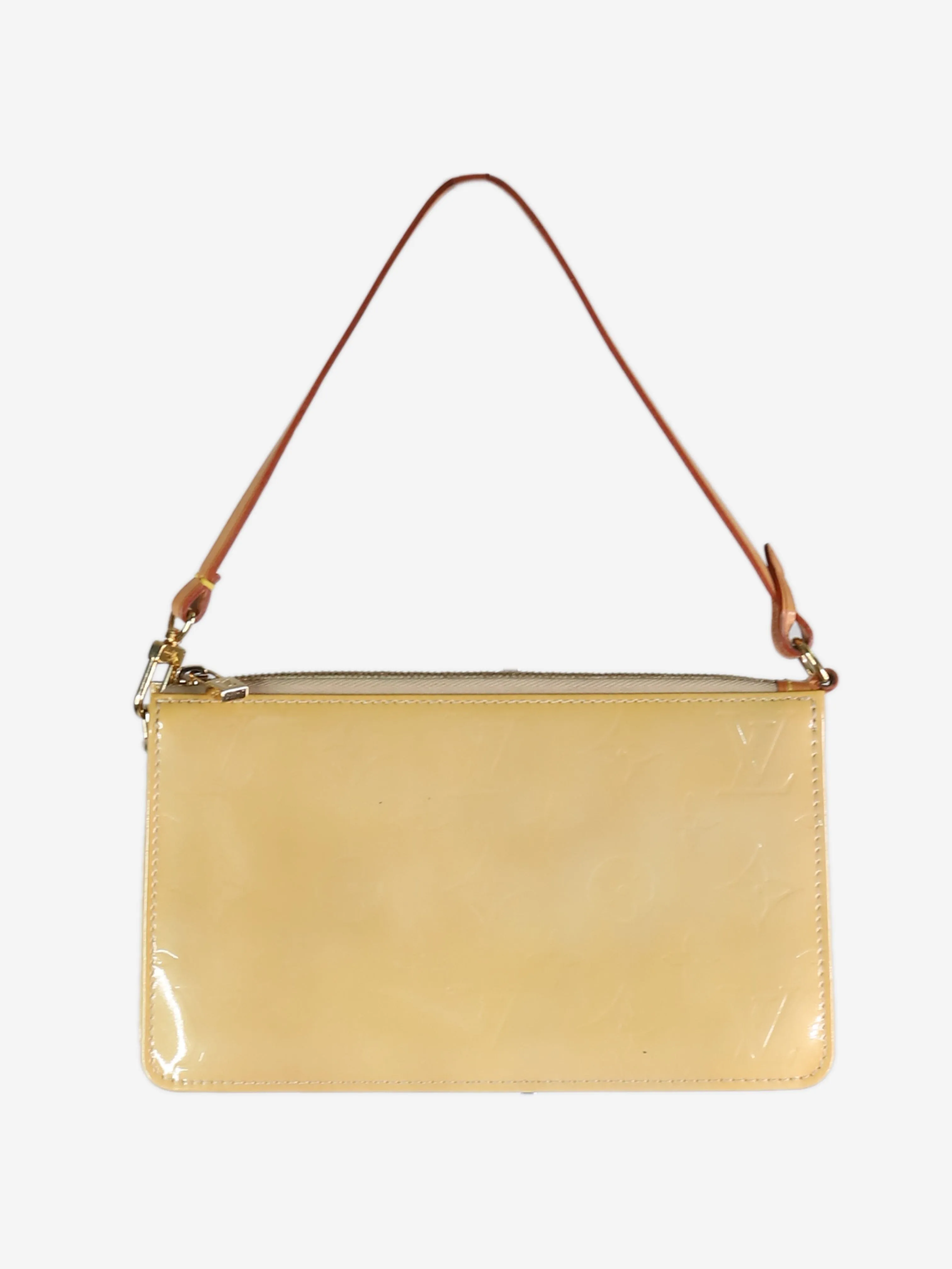 Beige Monogram Vernis Lexington Pochette bag