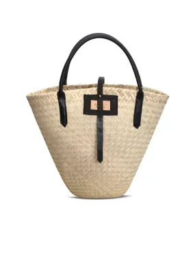 Black Palm Cone Tote