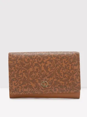 Caprese Helene Flapover Wallet Medium Tan