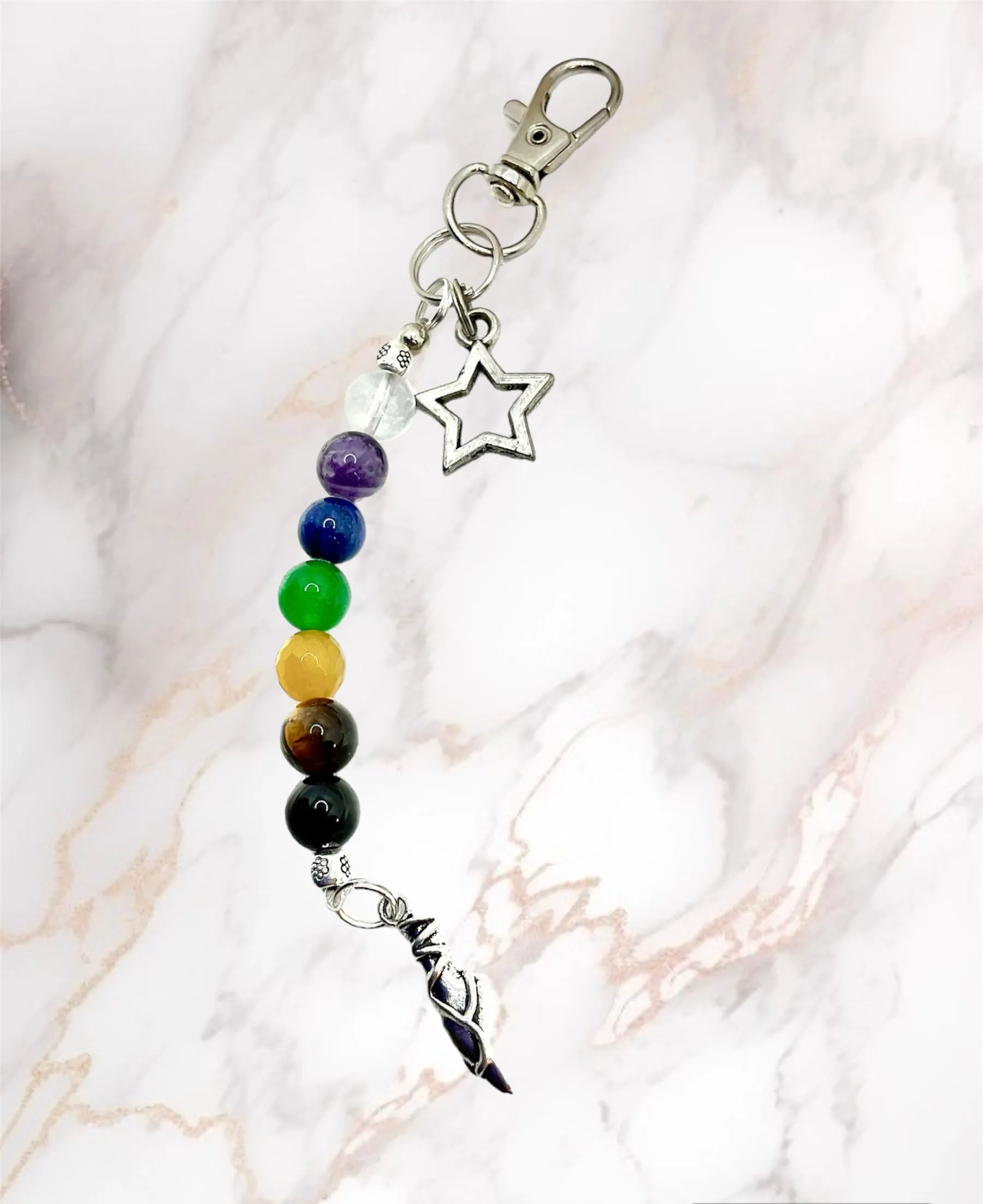 Chakra Charm/Keyring/Bag/Belt Clip On