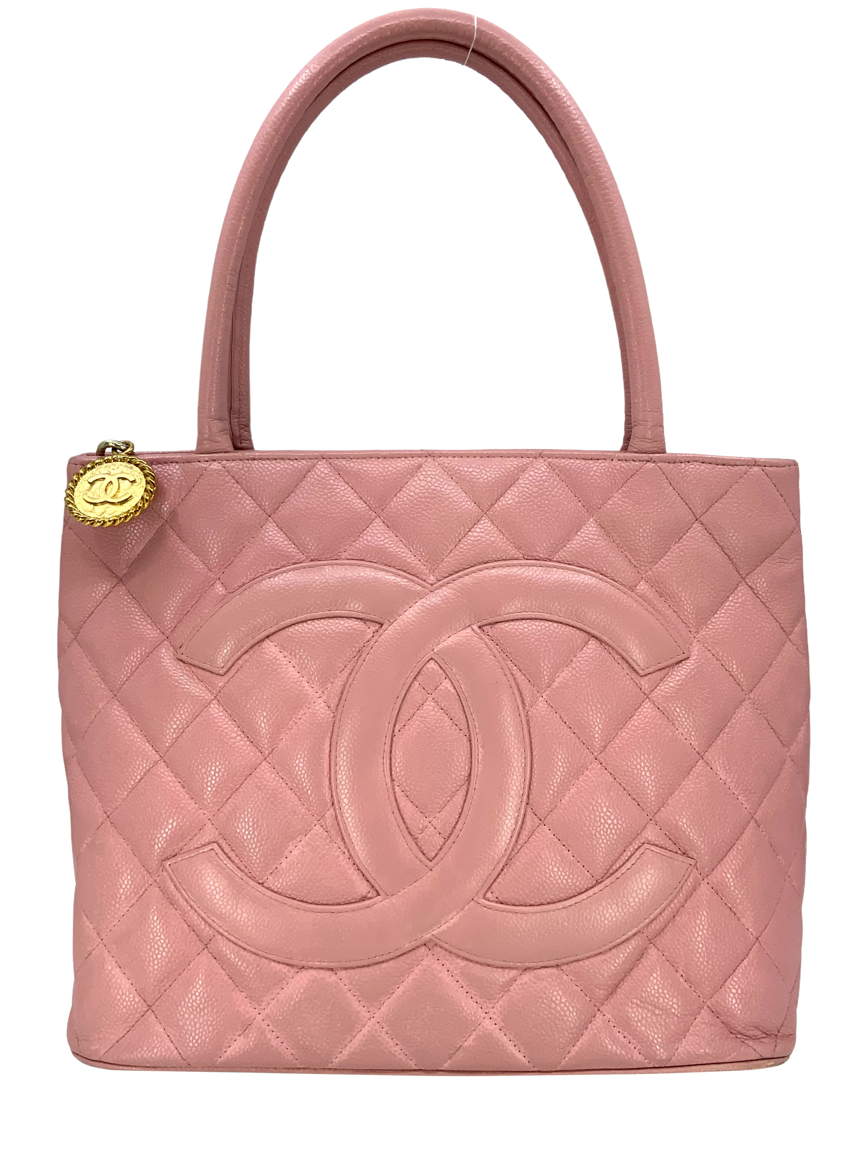 Chanel Quilted Caviar Medallion Tote Bag