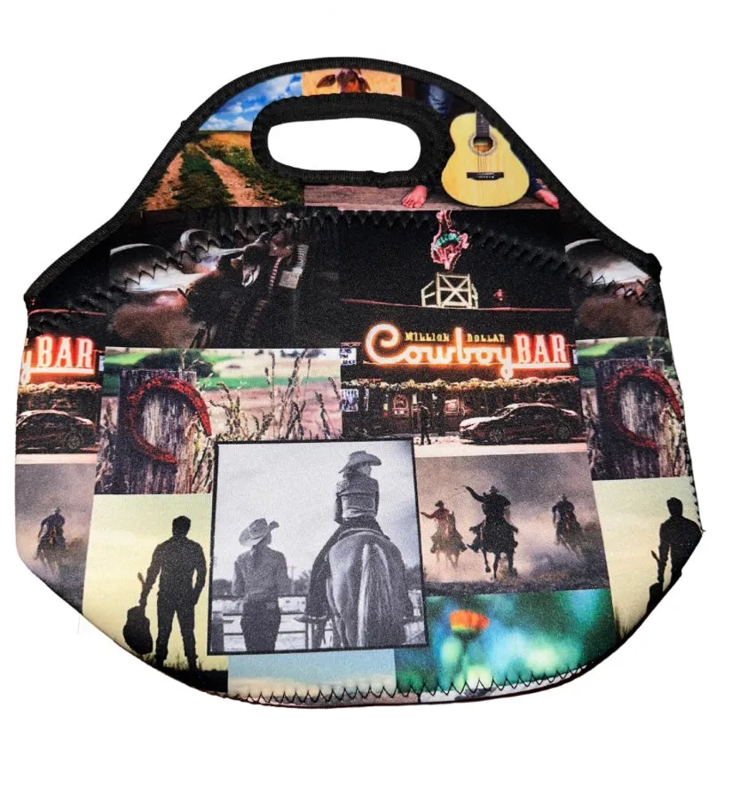 Cowboy Collage Lunch Tote