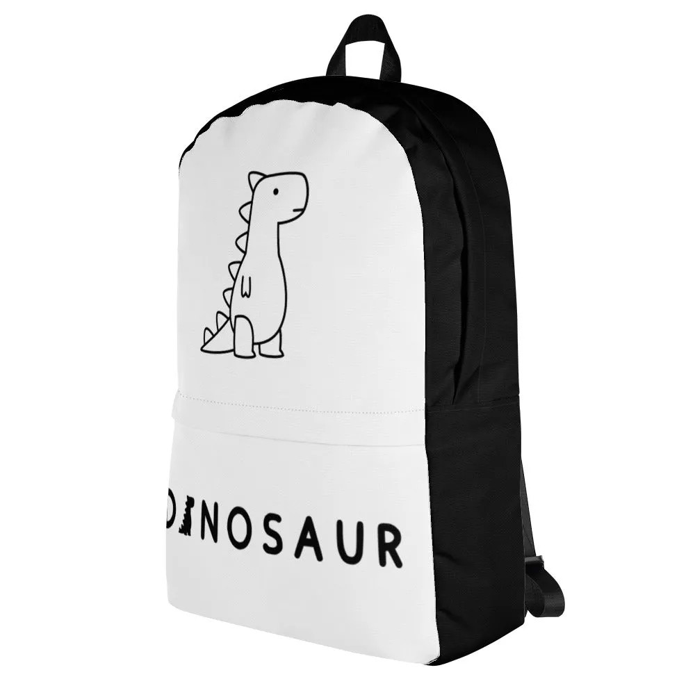 dinosaur backpack black/white