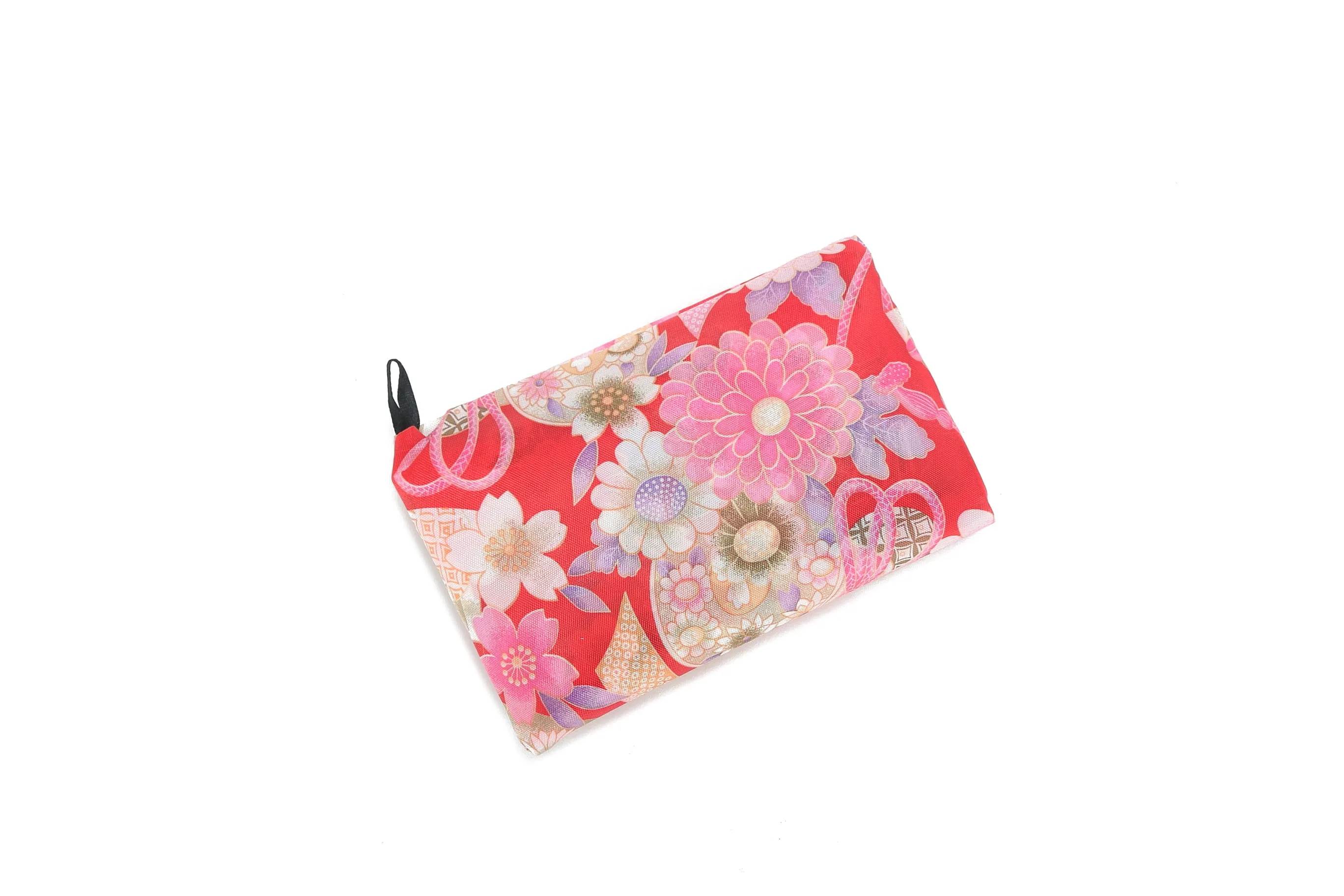 Foldable Bag Jackie Asian Flower Red