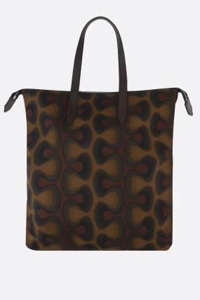 graphic print canvas tote bag