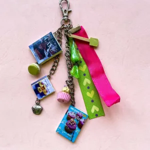 Green Colour Cake Baking Bag Purse Charm