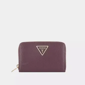 GUESS LAUREL MEDIUM SIZED WALLET PLUM