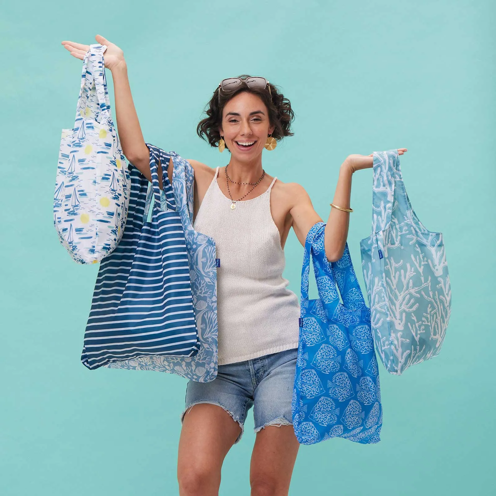 Indigo Fish Blu Bag Reusable Shopping Bag - Machine Washable