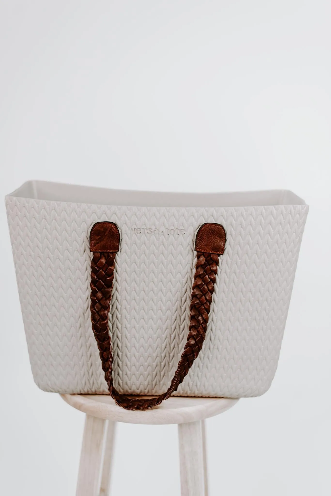 Interchangeable Versa Tote Straps - Braided Brown