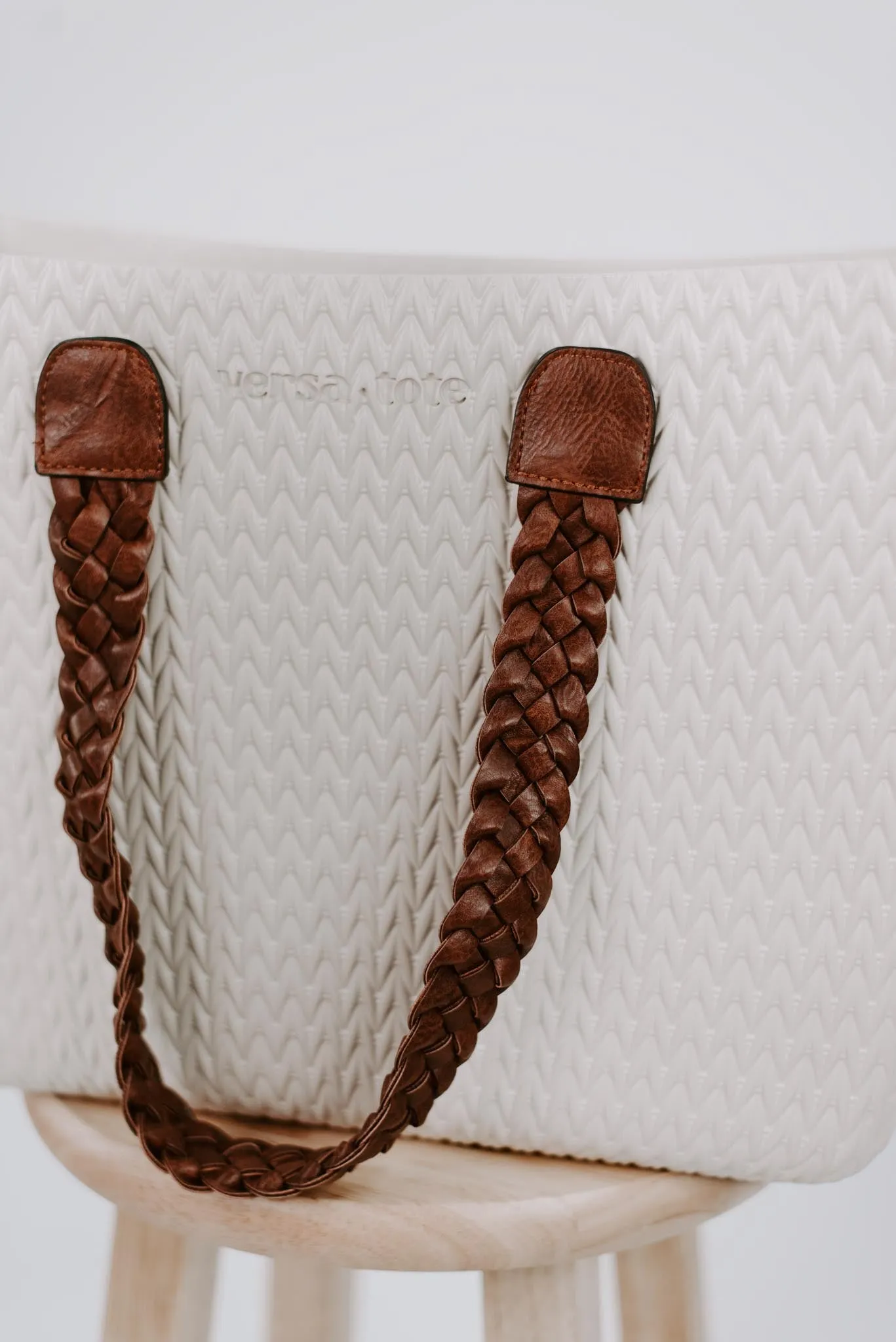 Interchangeable Versa Tote Straps - Braided Brown