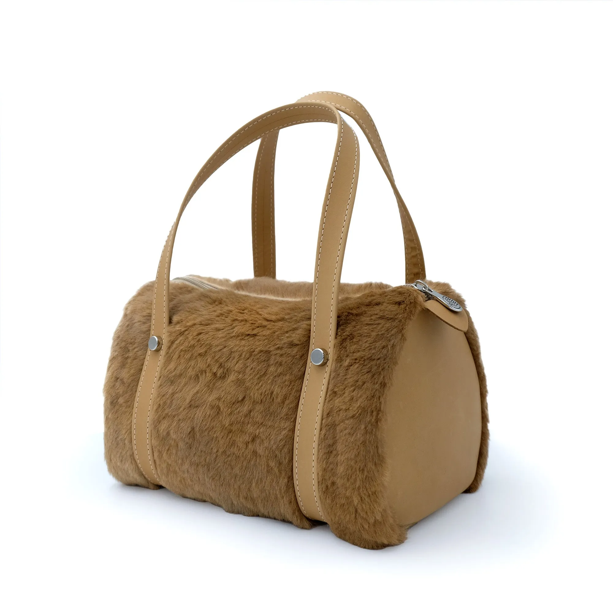 Kangaroo Fur Medium Barrel Bag - Genuine Kangaroo Fur Bag - 100% Australian Made