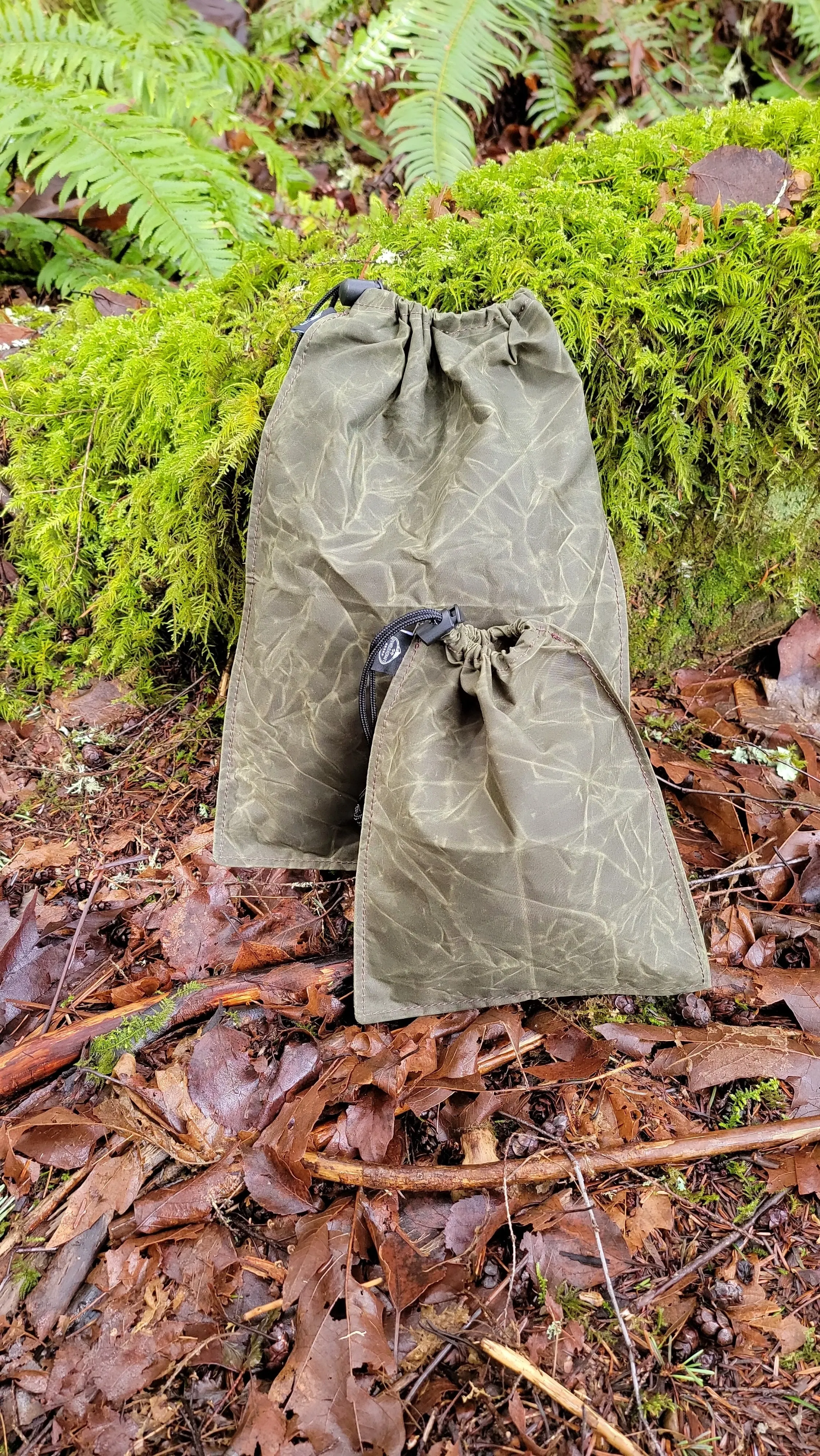 Lightweight Waxed Canvas Food Sack Bag in a Set with Two Sizes