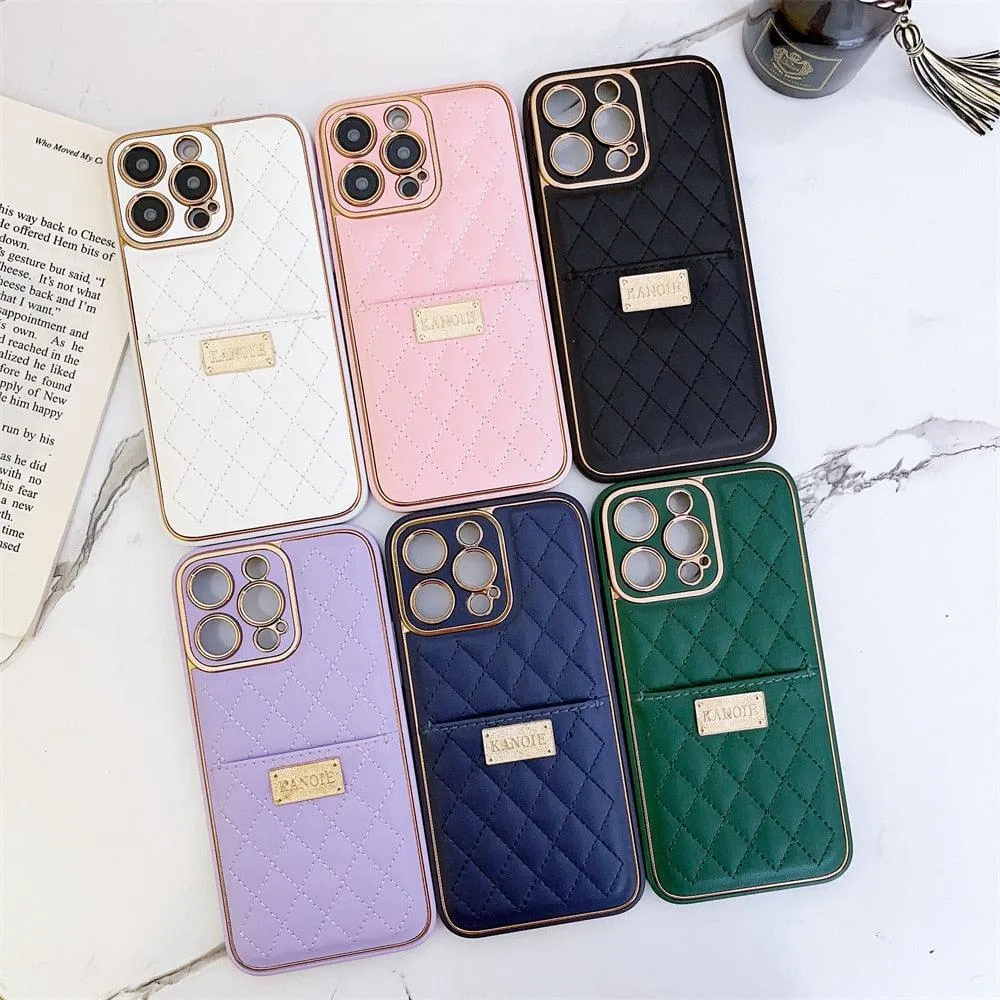 Luxury Leather Wallet Cute Phone Case - For iPhone 14, 13, 12 Pro Max, 14 Plus Cover