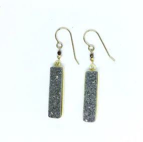 Metallic Gray Drusy earring