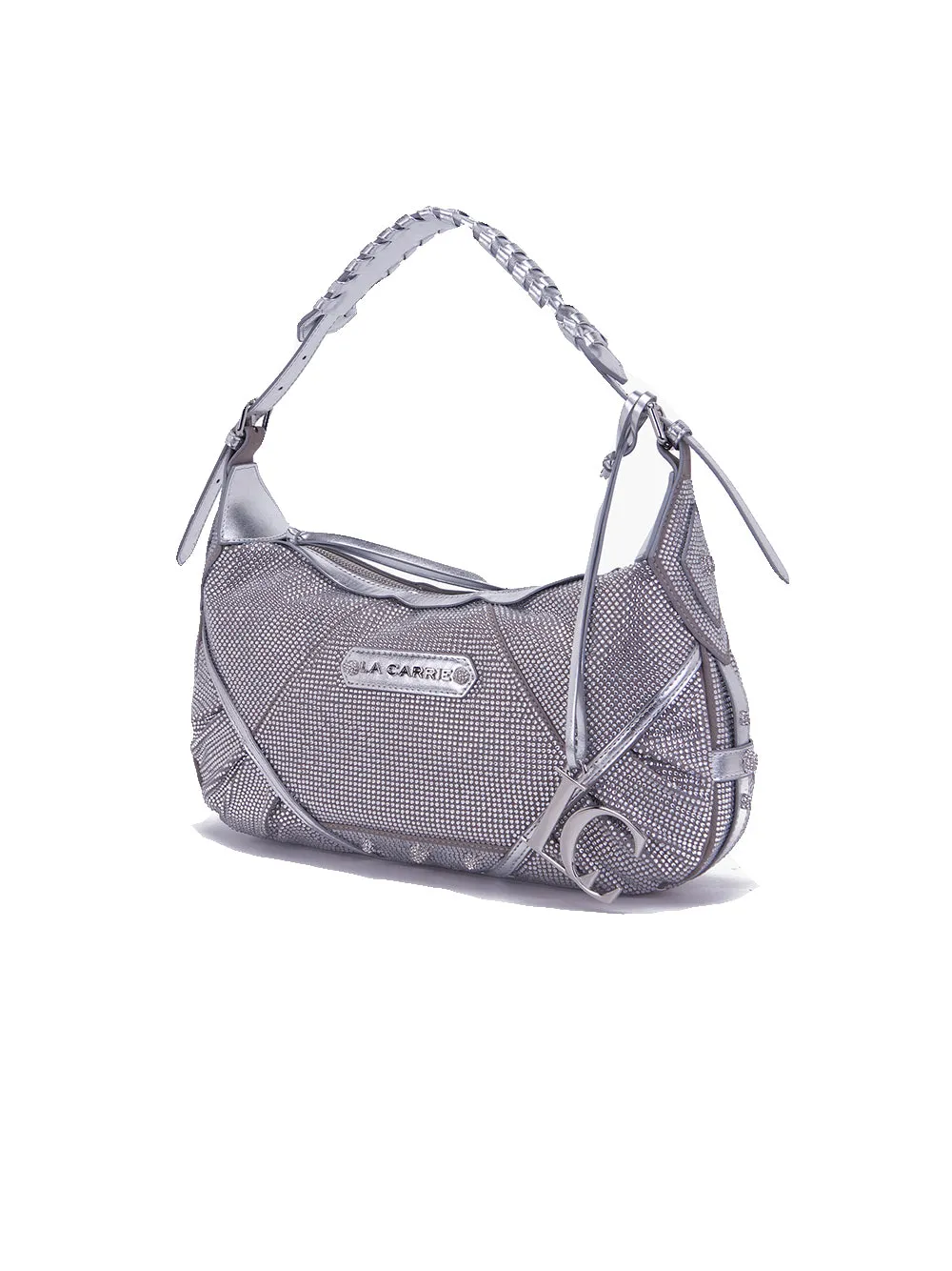 Microstars Shoulder Bag Synthetic. Lamin. - Silver