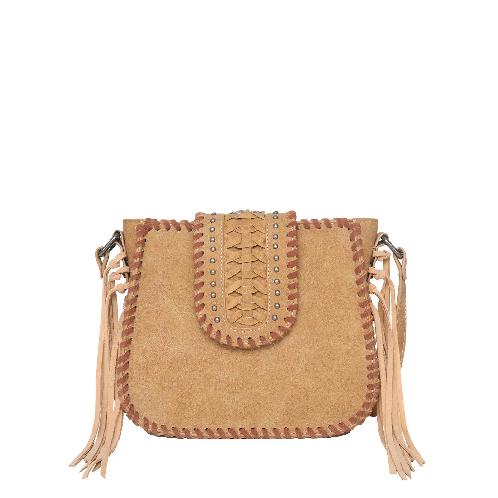 Montana West Whipstitch Fringe Western Crossbody Bag