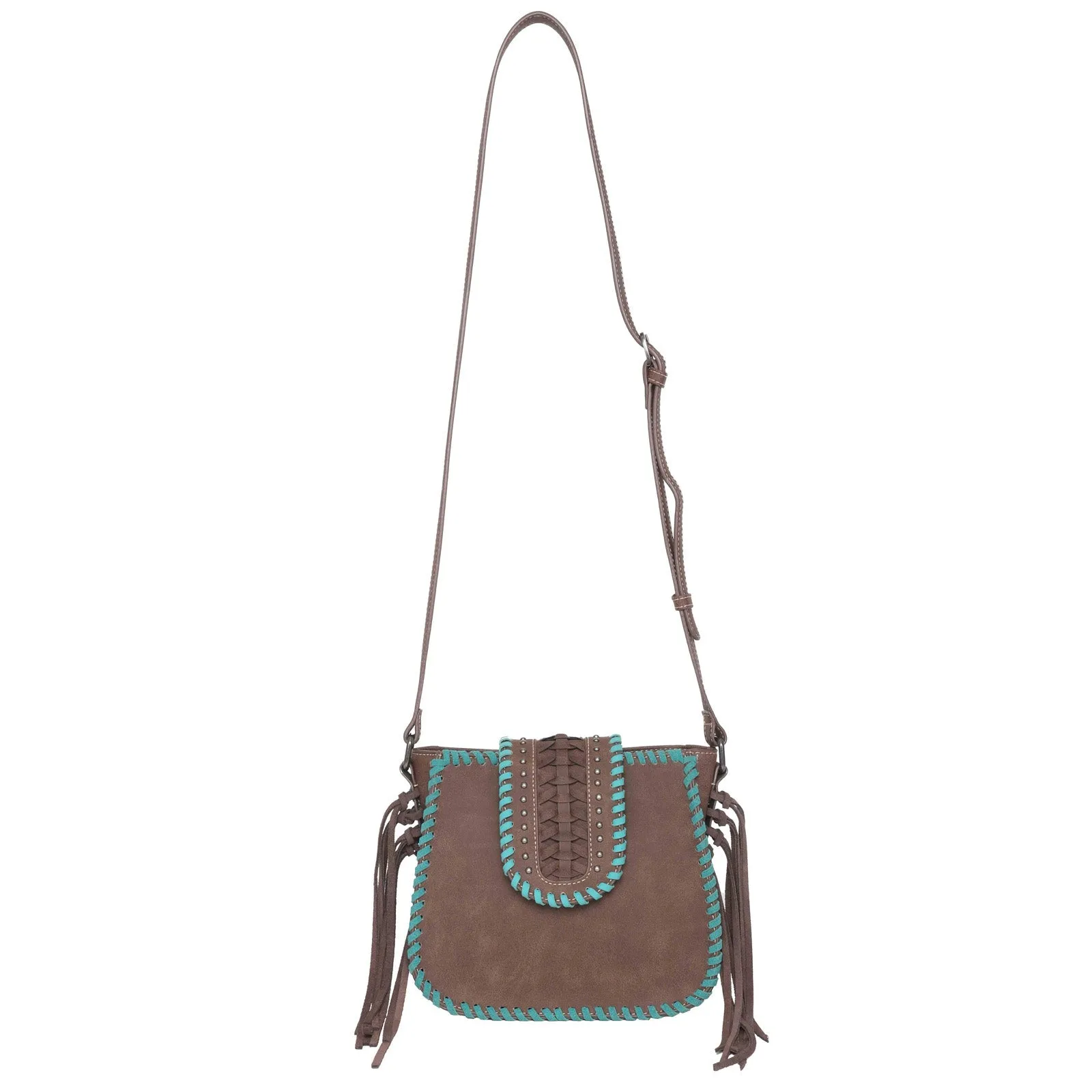 Montana West Whipstitch Fringe Western Crossbody Bag