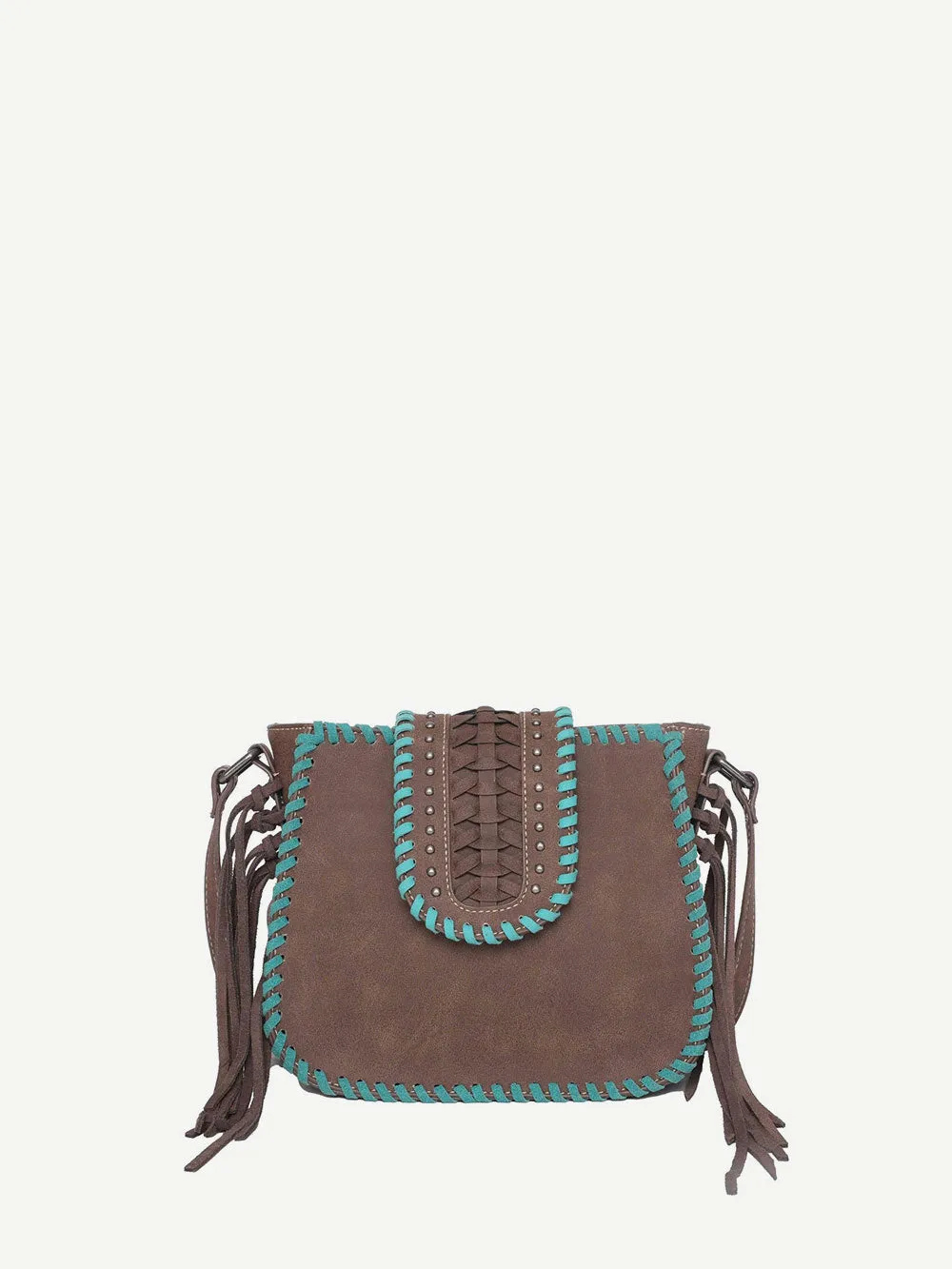 Montana West Whipstitch Fringe Western Crossbody Bag