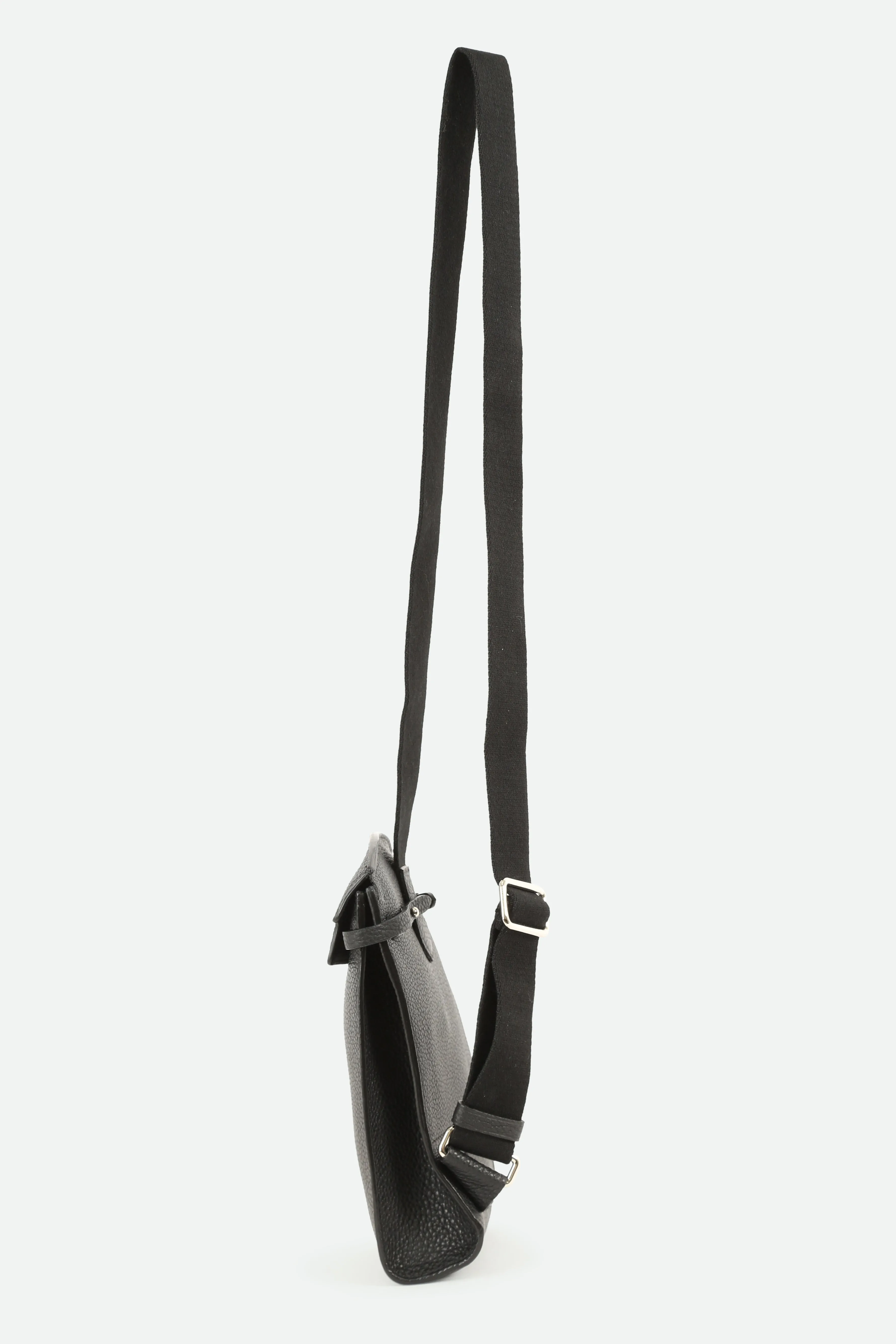 MONZA ITALIAN LEATHER CROSSBODY BLACK