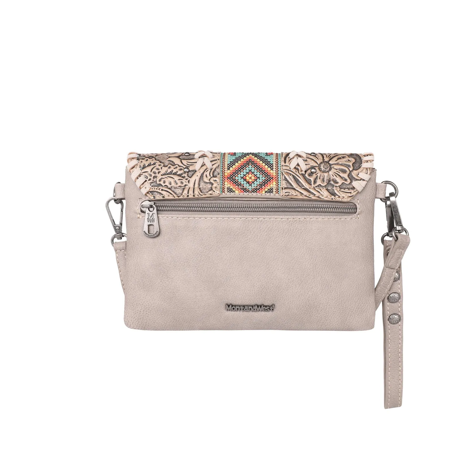 MW1142-181 Montana West Tooled Collection Crossbody/Wristlet