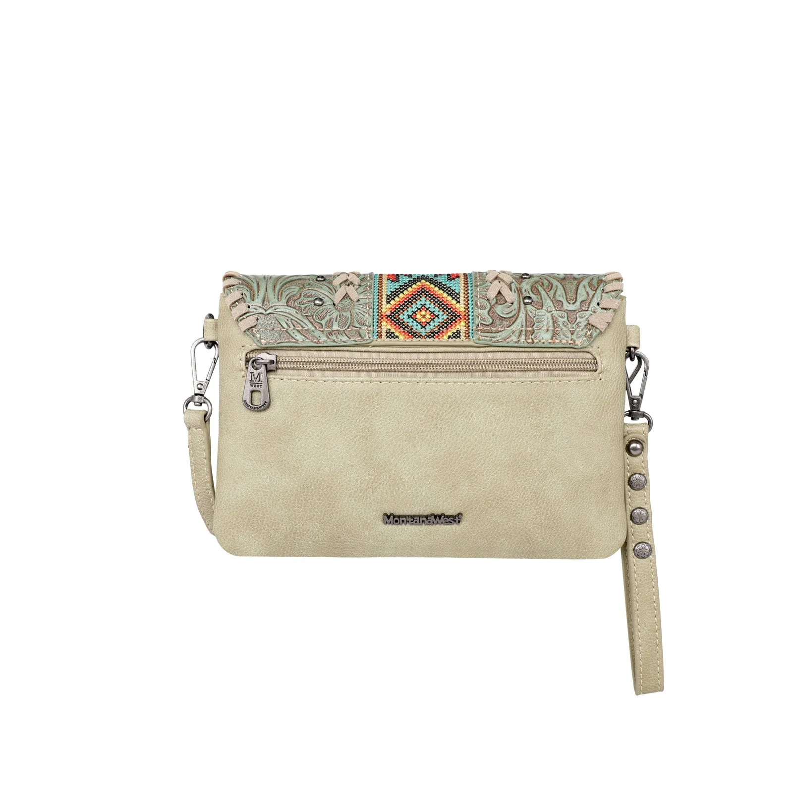 MW1142-181 Montana West Tooled Collection Crossbody/Wristlet