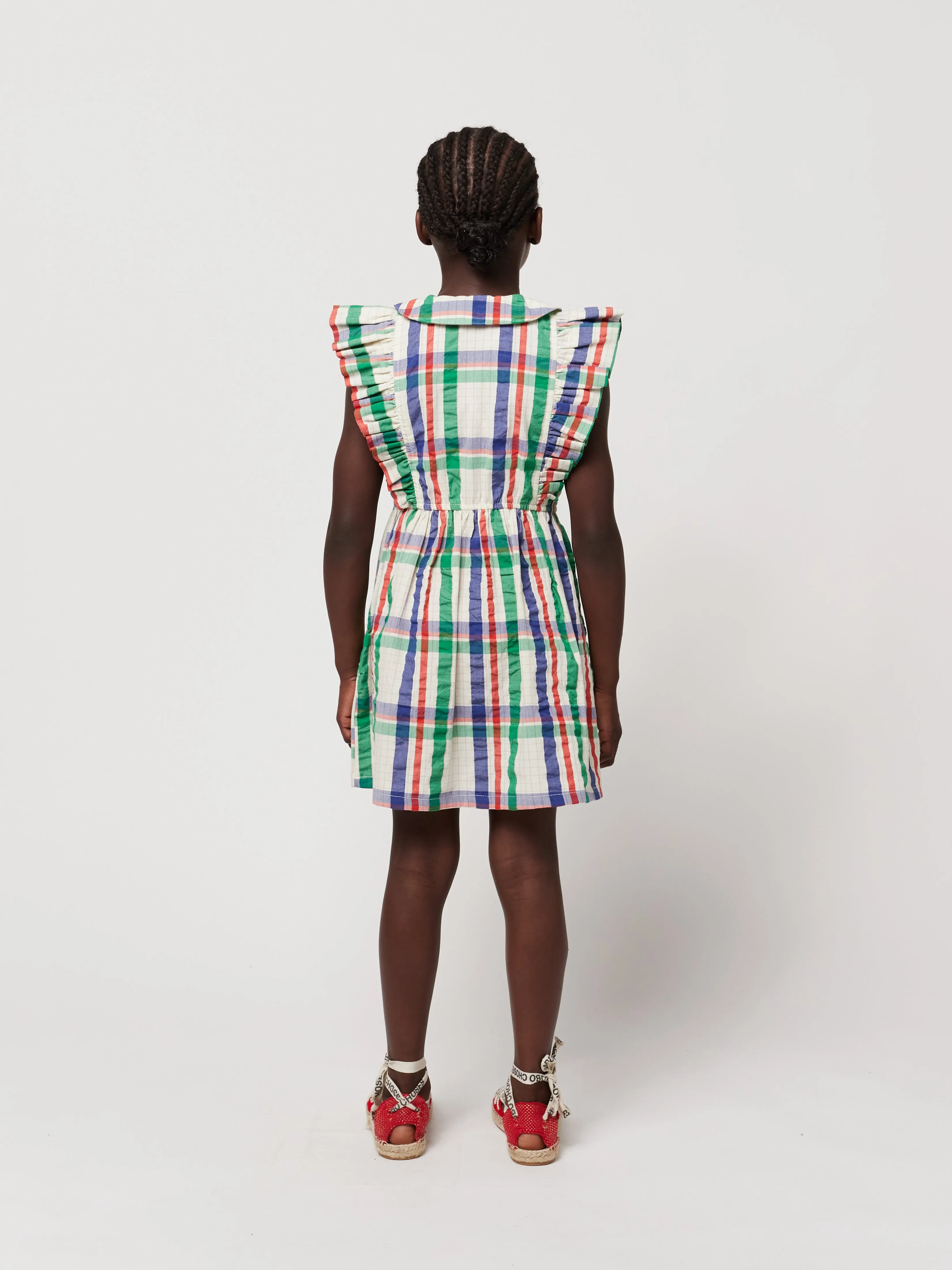 NEW Bobo Choses | Madras Checks ruffle woven dress