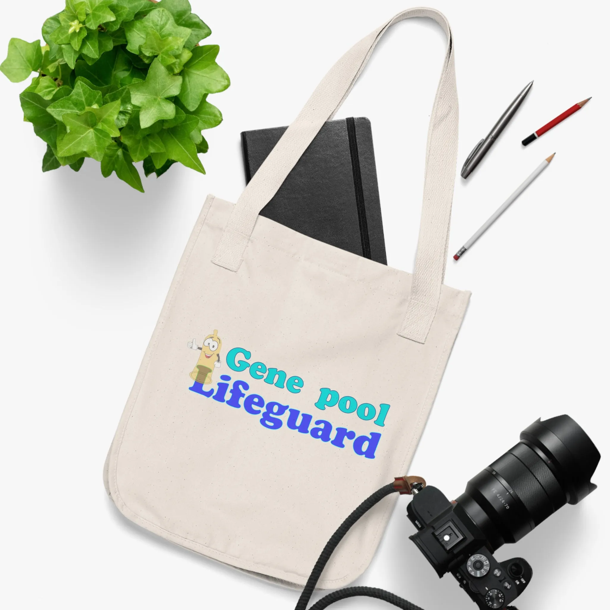 Organic Canvas Tote Bag - Gene Pool Lifeguard