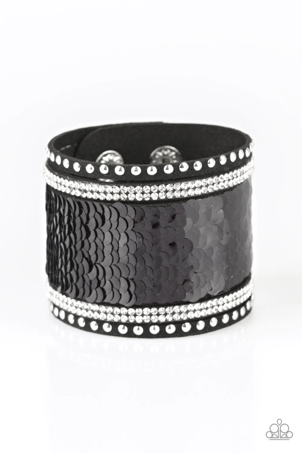 Paparazzi Accessories  - MERMAIDS Have More Fun #B93 - Black Bracelet