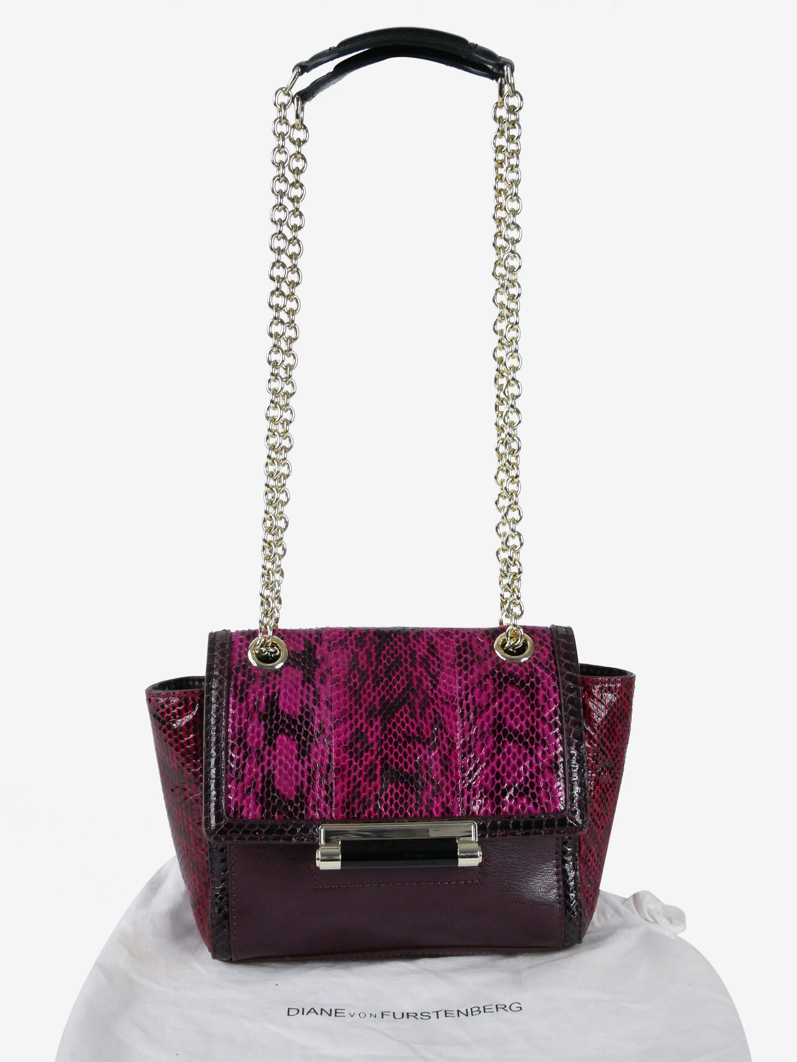 Pink snake print bag