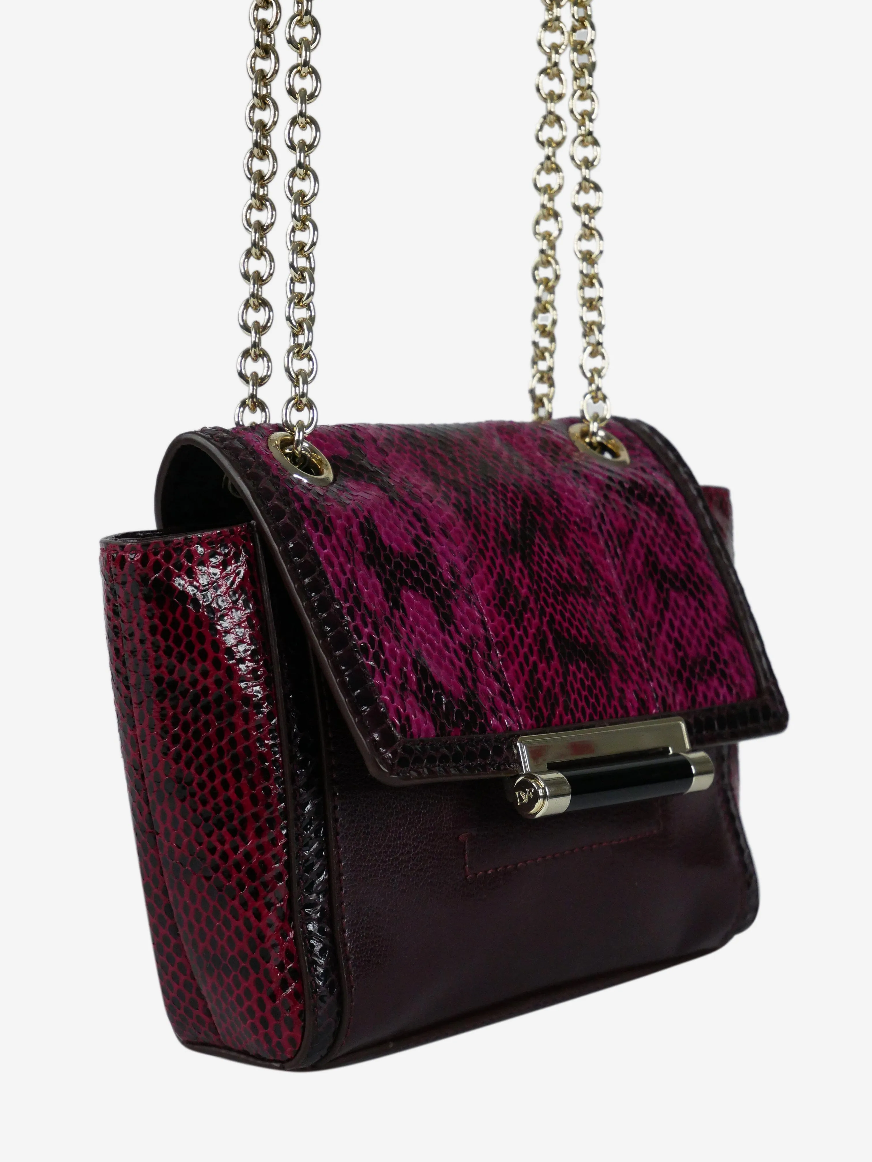 Pink snake print bag