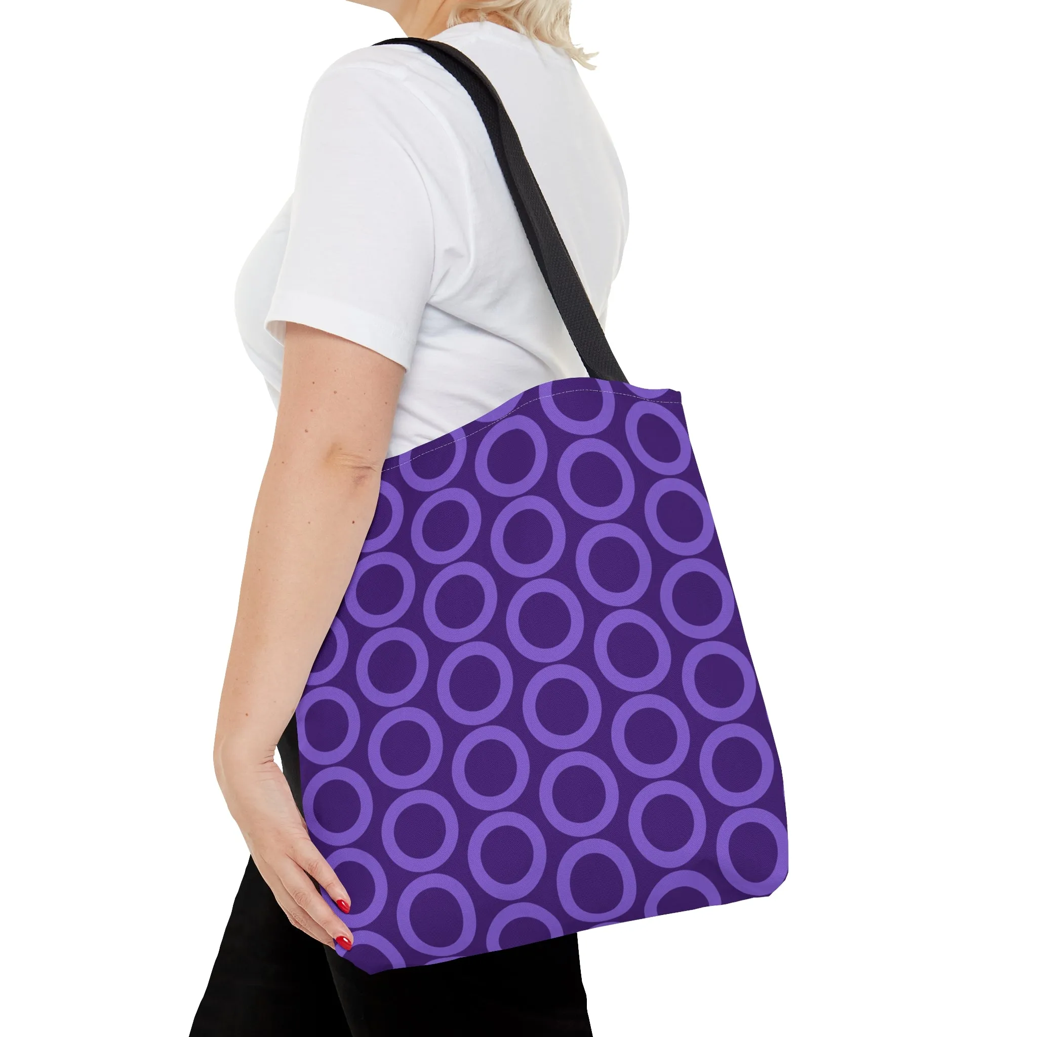 Purple Circle Tote Bag