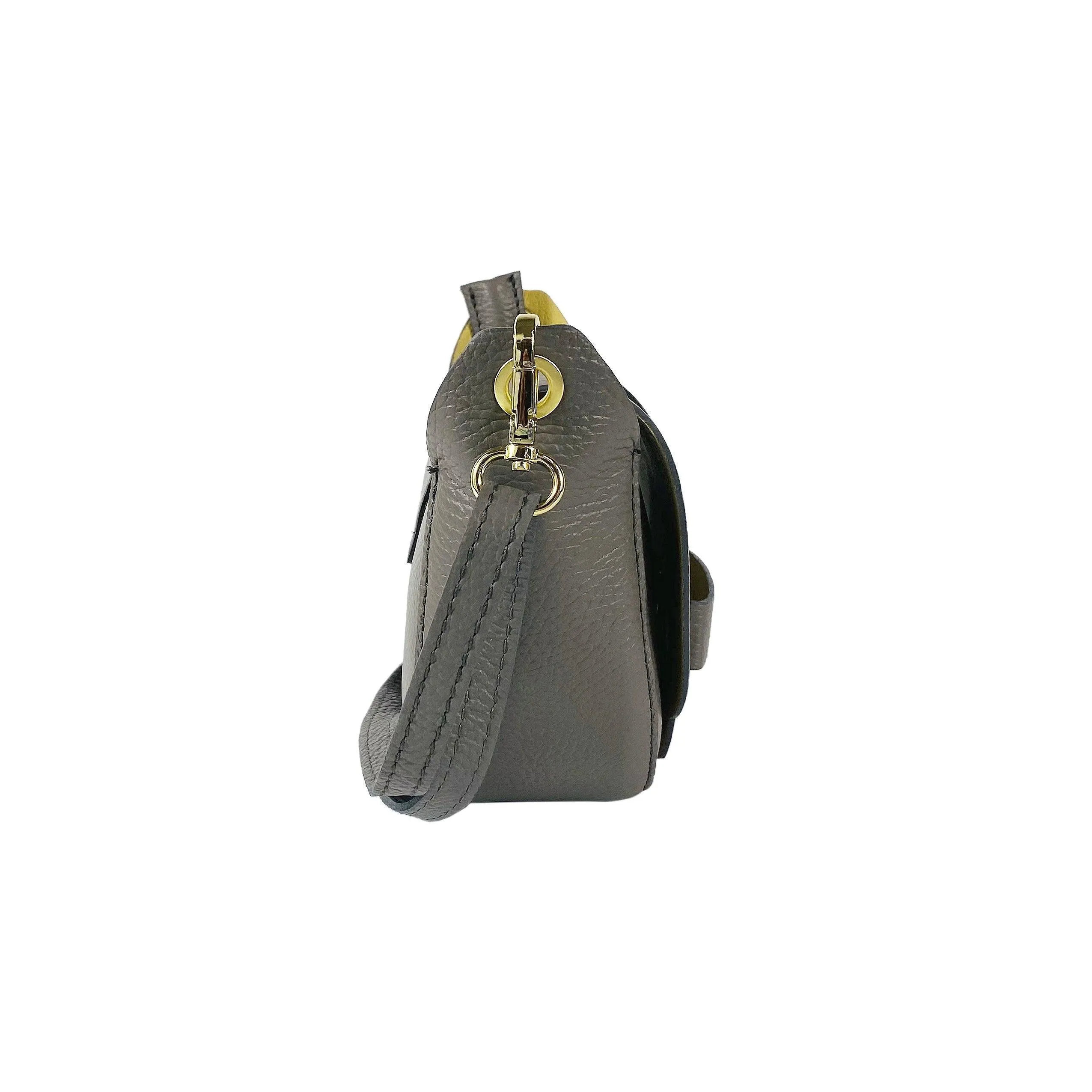 RB1010F | Women's Shoulder Bag in Genuine Leather | 21 x 17 x 8 cm