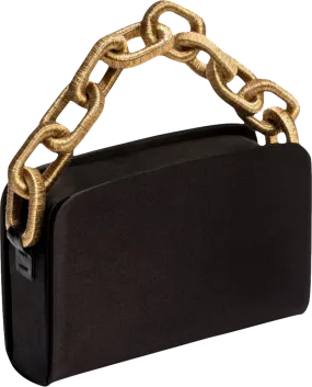 serena uziyel Catena Black Two-sided Bag With Chain Link Handle One Size