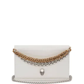 Skull Mini Bag 2 Chain Croc ,Soft Ivory