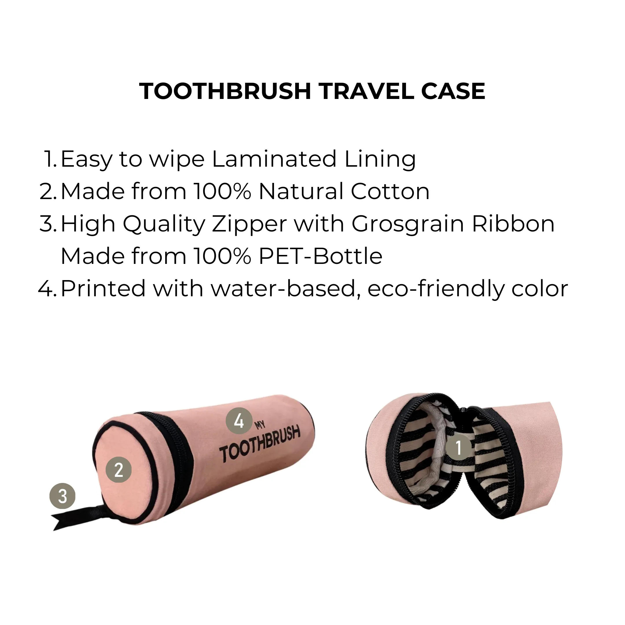 Toothbrush Travel Case, Pink/Blush