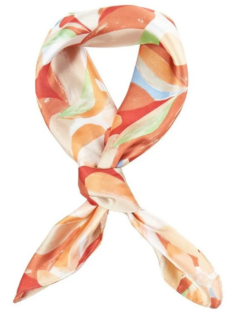 Watercolor Flower Silk Bandana