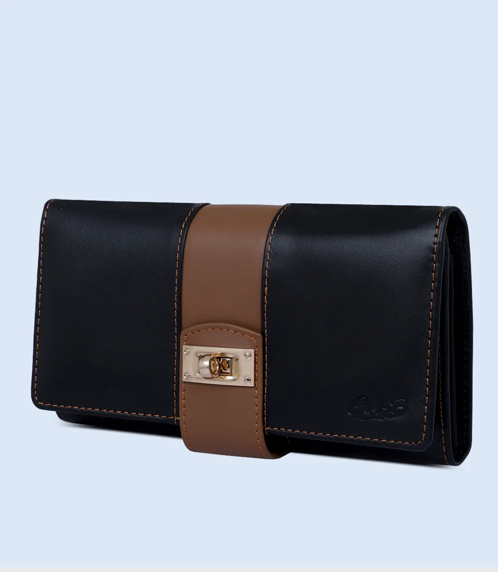 WB2218-BLACK/TAN-Women Wallet