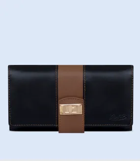 WB2218-BLACK/TAN-Women Wallet