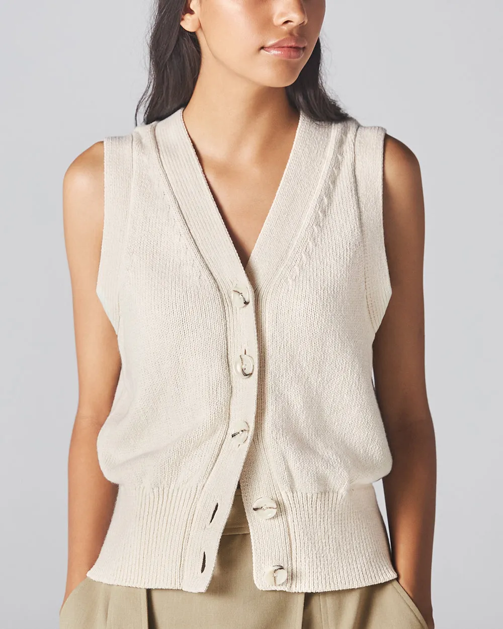 White Sora Vest