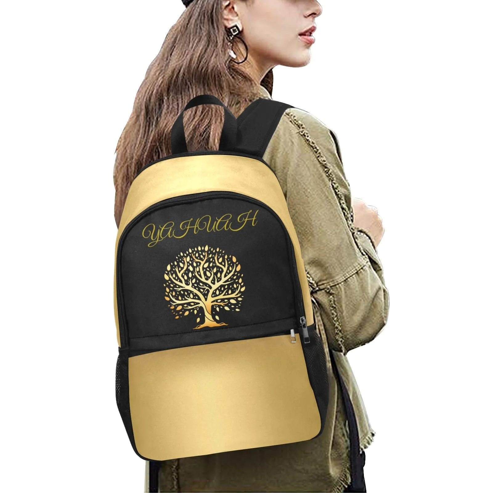 Yahuah-Tree of Life 01 Elect Designer Backpack with Side Mesh Pockets